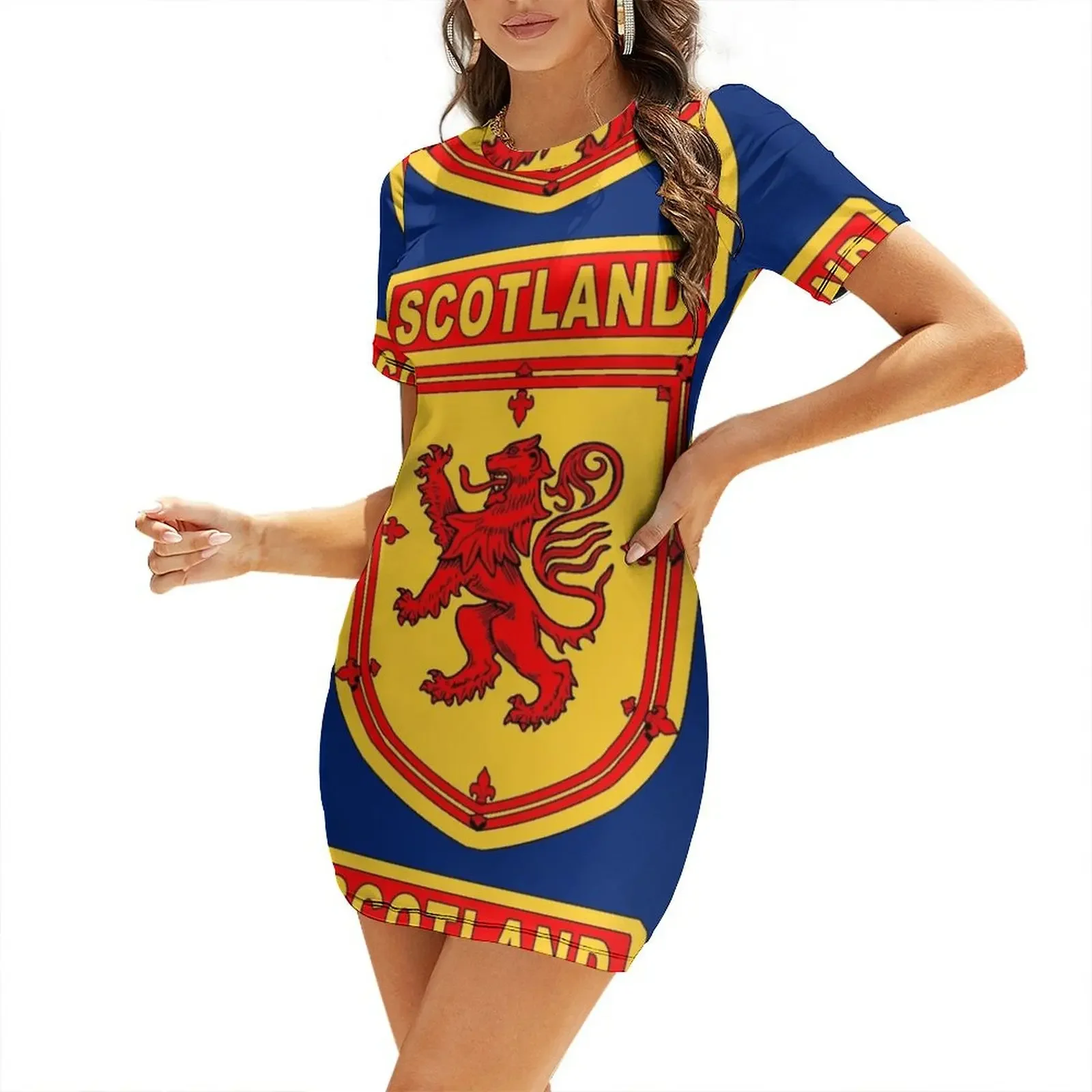 SCOTLAND SHIELD Short-Sleeved Dress evening dresses ladies elegant women's dresses sale
SCOTLAND SHIELD Short-Sleeved Dress evening dresses ladies elegant women's dresses sale
