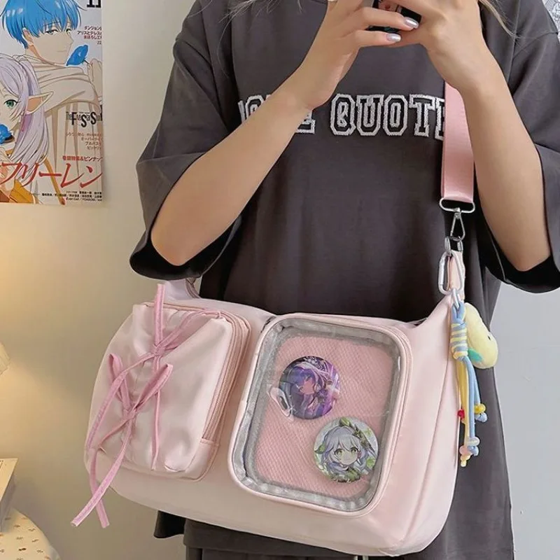 Richme Messenger Ita Bag Women 2025 Dopamine Harajuku Casual Nylon Crossbody Bags Students Clear Window Doll Show Bolso Mujer
Richme Messenger Ita Bag Women 2025 Dopamine Harajuku Casual Nylon Crossbody Bags Students Clear Window Doll Show Bolso Mujer