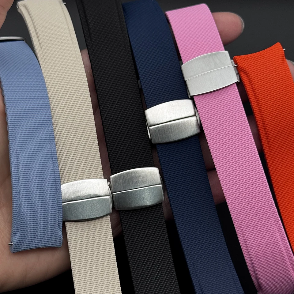 FKM Rubber Strap Curved End Quick Release Waterproof Watch Band 20mm 21mm 22mm Men Women Bracelet for Omega Longines Seiko
FKM Rubber Strap Curved End Quick Release Waterproof Watch Band 20mm 21mm 22mm Men Women Bracelet for Omega Longines Seiko