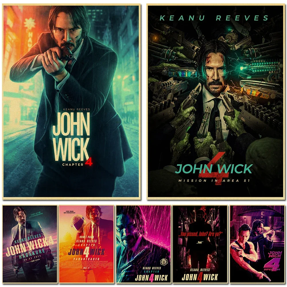 John Wick Chapter 4 Movie Retro Poster Vintage Art Print Metal Tin Sign Home Bar Cafe Room Decor Art Wall Painting
John Wick Chapter 4 Movie Retro Poster Vintage Art Print Metal Tin Sign Home Bar Cafe Room Decor Art Wall Painting