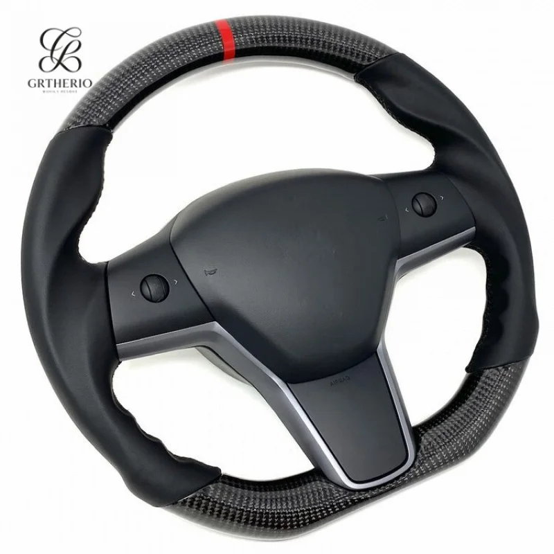 Suitable for Tesla Model 3 and Model Y carbon fiber steering wheel with electric heating modification
Suitable for Tesla Model 3 and Model Y carbon fiber steering wheel with electric heating modification