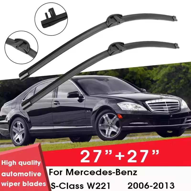 Car Wiper Blade For Mercedes-Benz S-Class W221 2006-2013 27"+ 27" Windshield Windscreen Clean Naturl Rubber Car Accessories
Car Wiper Blade For Mercedes-Benz S-Class W221 2006-2013 27"+ 27" Windshield Windscreen Clean Naturl Rubber Car Accessories