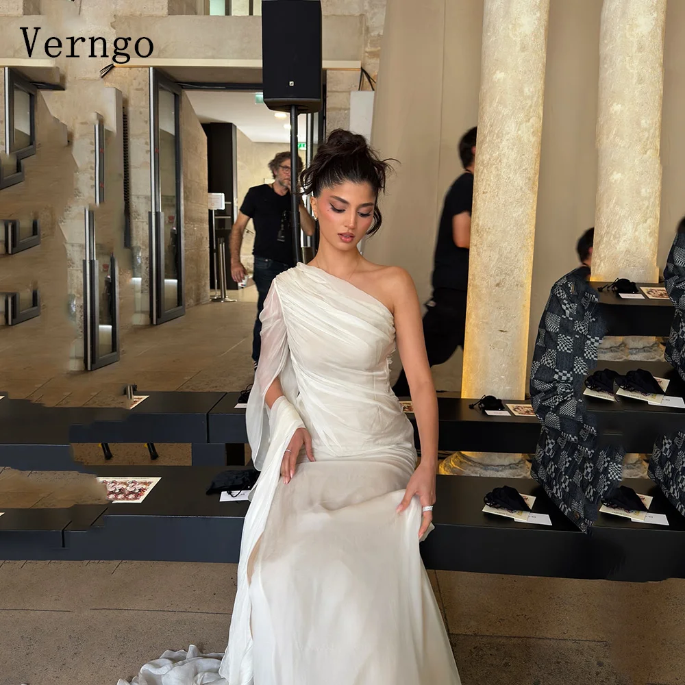 Verngo lvory Chiffon Evening Dress One Shoulder Mermaid Formal Occasion Dress Simple Modern Prom Gowns Customized
Verngo lvory Chiffon Evening Dress One Shoulder Mermaid Formal Occasion Dress Simple Modern Prom Gowns Customized