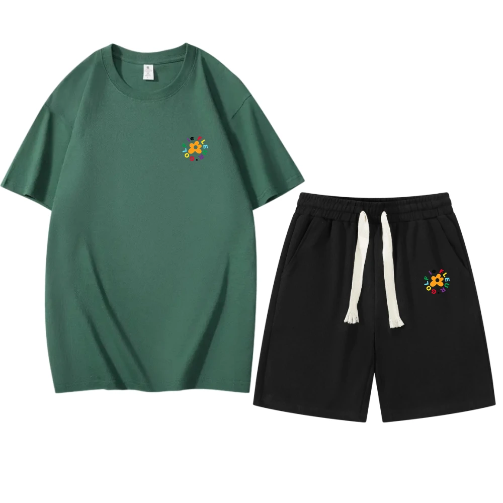Unisex GOLF LE FLEUR Print T-Shirt and Shorts Set Casual Summer Matching Outfit for Men and Women Comfortable Lounge Wear
Unisex GOLF LE FLEUR Print T-Shirt and Shorts Set Casual Summer Matching Outfit for Men and Women Comfortable Lounge Wear