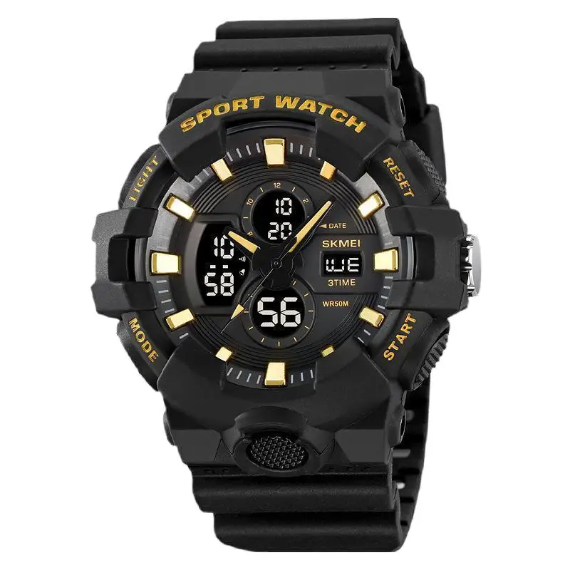 Skmei Men's Outdoor Sports Electronic Watch Multi-Function Dual Display Watch Luminous Waterproof Dual Movement Electronic Watch
Skmei Men's Outdoor Sports Electronic Watch Multi-Function Dual Display Watch Luminous Waterproof Dual Movement Electronic Watch