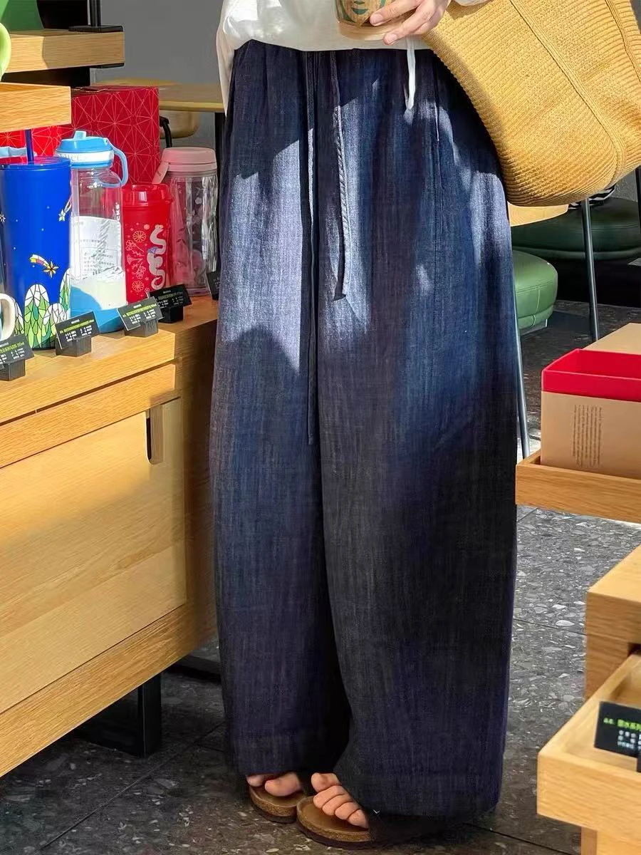 High Waist Wide Leg Blue Jeans Women's Summer Thin Loose Fitting Straight Cut Trousers Vintage Style Casual High Waist Jeans
High Waist Wide Leg Blue Jeans Women's Summer Thin Loose Fitting Straight Cut Trousers Vintage Style Casual High Waist Jeans