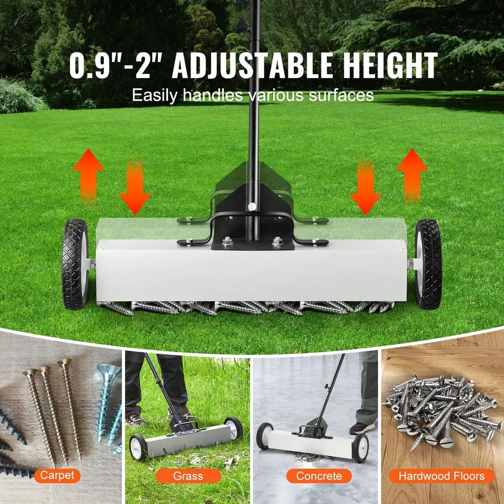 Or 24Inc Or 36Inc Magnetic Sweeper With Wheels, 8 Lbs Or 50 Lbs Or 55 Lbs Capacity, With Telescoping Magnetic Pickup Tool, Adju
Or 24Inc Or 36Inc Magnetic Sweeper With Wheels, 8 Lbs Or 50 Lbs Or 55 Lbs Capacity, With Telescoping Magnetic Pickup Tool, Adju