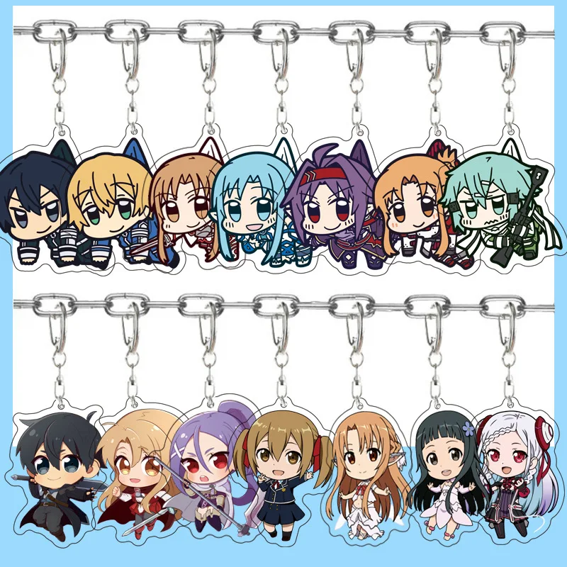 Sword Art Online Anime Merch Kirito Asuna Acrylic Keychain Figure Display Charms Student Hanging Ornament Toys Key Ring Cute
Sword Art Online Anime Merch Kirito Asuna Acrylic Keychain Figure Display Charms Student Hanging Ornament Toys Key Ring Cute