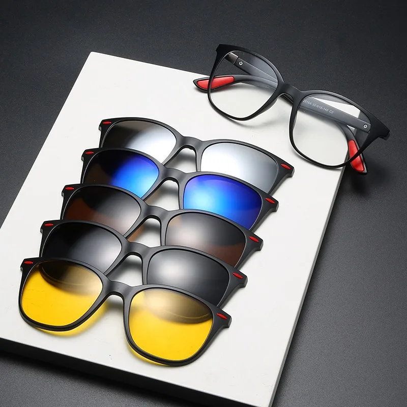 Eyeglasses Frame Men Women With 5 PCS Clip On Polarized Sunglasses Spectacle Magnetic Glasses Male UV400 Eyeglasses 2316
Eyeglasses Frame Men Women With 5 PCS Clip On Polarized Sunglasses Spectacle Magnetic Glasses Male UV400 Eyeglasses 2316