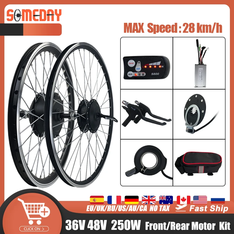 eBIKE 16in-29in 700C Electric Bicycle Conversion Kit 36V 48V 250W Front Rear Hub Motor Wheel For Ebike Conversion Kit
eBIKE 16in-29in 700C Electric Bicycle Conversion Kit 36V 48V 250W Front Rear Hub Motor Wheel For Ebike Conversion Kit