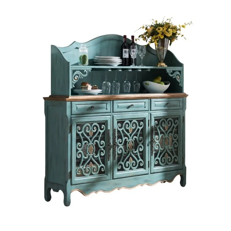 American retro old dining side cabinet, Mediterranean style three buckets and three doors, living room and kitchen storage
American retro old dining side cabinet, Mediterranean style three buckets and three doors, living room and kitchen storage