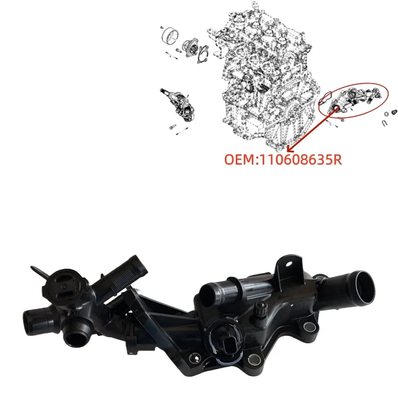 110608635R For Renault Kangoo 1.2T engine coolant pipe manifold pipe cylinder head outlet pipe
110608635R For Renault Kangoo 1.2T engine coolant pipe manifold pipe cylinder head outlet pipe