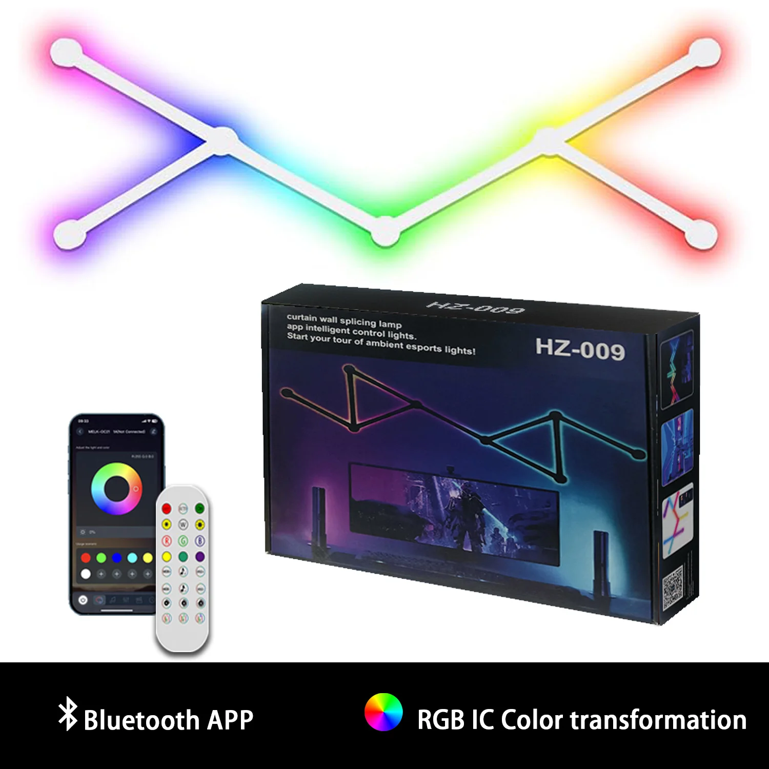 LED Wall Light 5V RGB IC Strip DIY Splicing TV Game Room Decoration Backlighting Bluetooth APP Control With Music Rhythm
LED Wall Light 5V RGB IC Strip DIY Splicing TV Game Room Decoration Backlighting Bluetooth APP Control With Music Rhythm