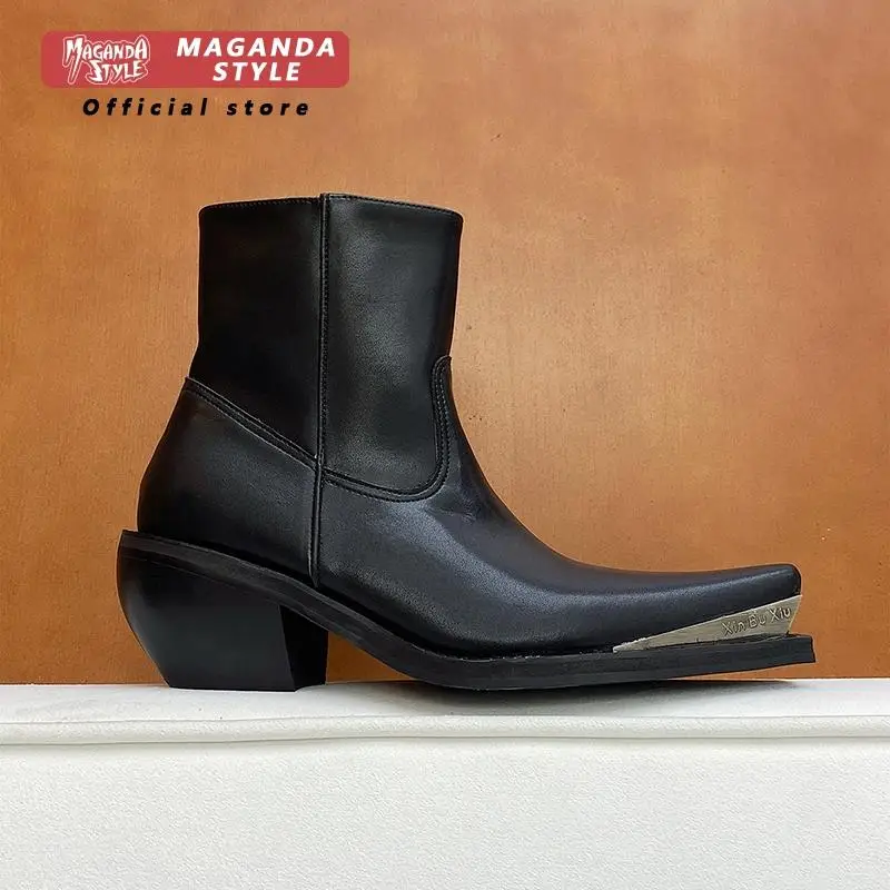 Retro Chelsea boots unisex British style iron toe boots with genuine leather square toe short boots side zipper leather shoes
Retro Chelsea boots unisex British style iron toe boots with genuine leather square toe short boots side zipper leather shoes