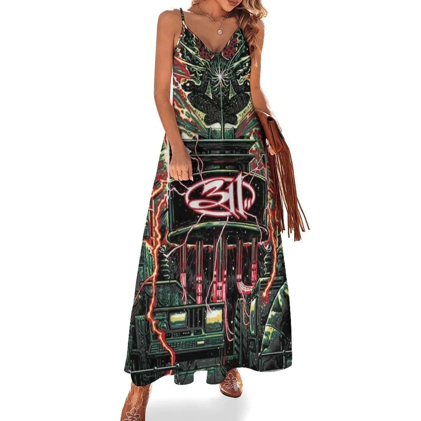 311 TRANSISTOR GREEN VARIANT Sleeveless Dress Women long dress women's luxury party dress
311 TRANSISTOR GREEN VARIANT Sleeveless Dress Women long dress women's luxury party dress