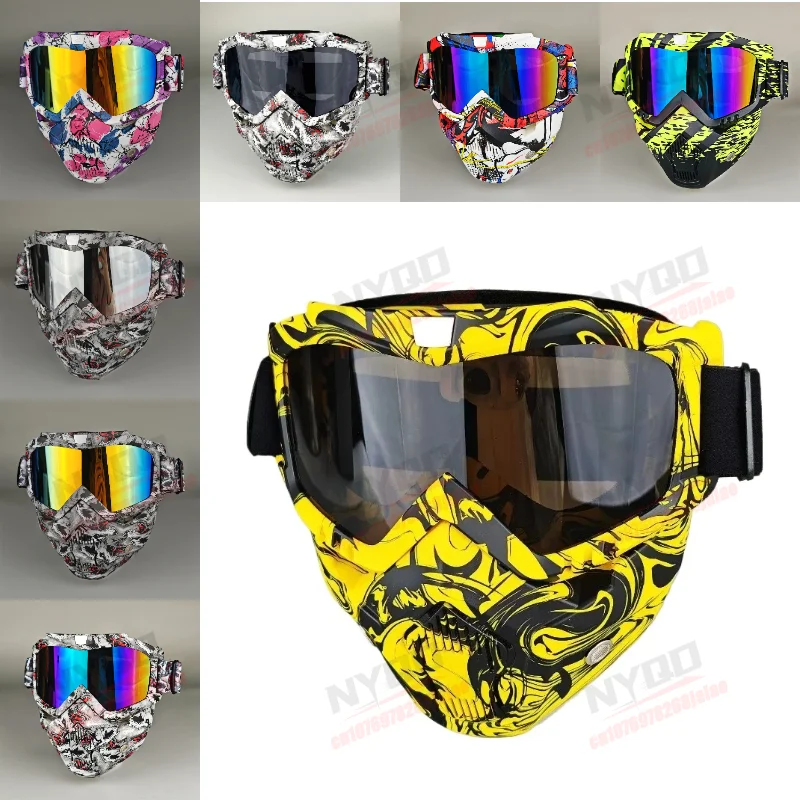 Motorcycle Riding Glasses with Removable Face Mask, Anti-fog Lens, Mouth Filter & Adjustable Anti-slip Strap
Motorcycle Riding Glasses with Removable Face Mask, Anti-fog Lens, Mouth Filter & Adjustable Anti-slip Strap