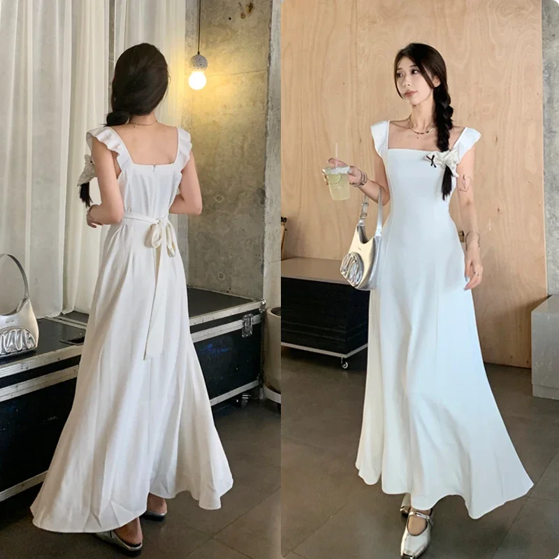 Holiday Party Fairy Dresses New Summer Sling Solid Midi Dress for Women Flying Sleeve Square Neck Elegant Slim Waist Casual
Holiday Party Fairy Dresses New Summer Sling Solid Midi Dress for Women Flying Sleeve Square Neck Elegant Slim Waist Casual