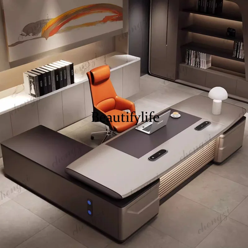 L181 Modern High-end Luxury Office Table Bureaux De Travail Mesa De Computador Multi Functional Baking Paint Computer Desk
L181 Modern High-end Luxury Office Table Bureaux De Travail Mesa De Computador Multi Functional Baking Paint Computer Desk