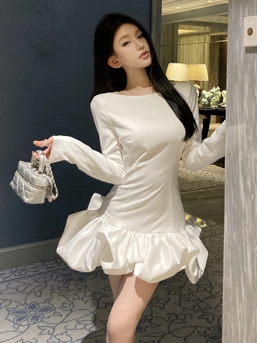 Ele round Ne Long Sve Puffy ort Skirt Sexy Slim Fit Ballet Sle Flower Bud Dr Chinese Faion Women's Dr
Ele round Ne Long Sve Puffy ort Skirt Sexy Slim Fit Ballet Sle Flower Bud Dr Chinese Faion Women's Dr