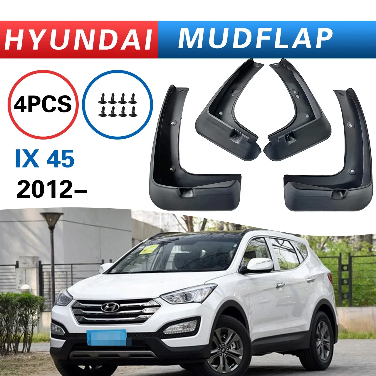 For Hyundai ix45 mudguard, New Santa Fe automotive products, tire modification parts,front and rear wheel fender
For Hyundai ix45 mudguard, New Santa Fe automotive products, tire modification parts,front and rear wheel fender