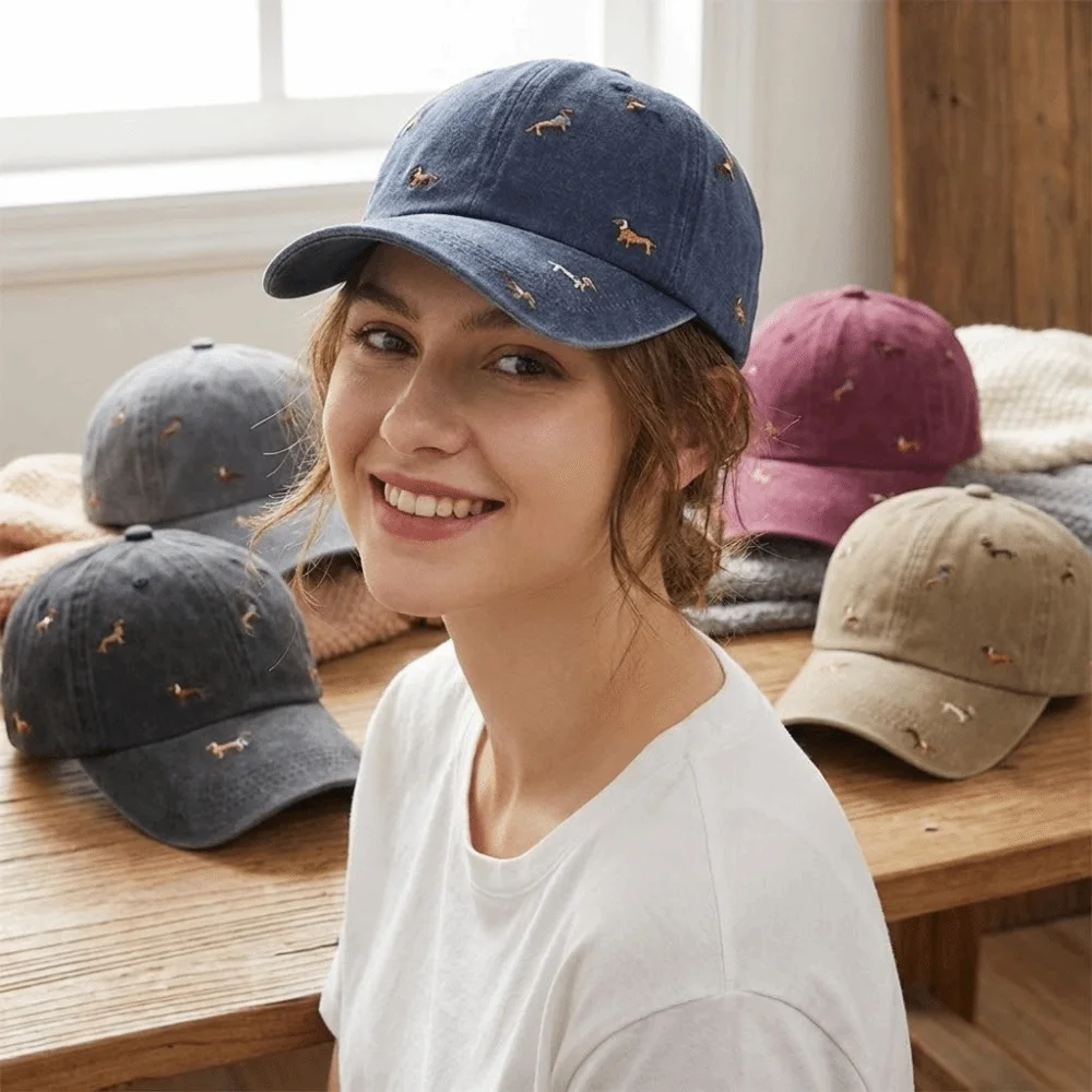 Punk Embroidery Puppy Cap Soft Washed Distressed Baseball Cap UV Protection Cotton Vintage Baseball Cap Outdoor Leisure
Punk Embroidery Puppy Cap Soft Washed Distressed Baseball Cap UV Protection Cotton Vintage Baseball Cap Outdoor Leisure