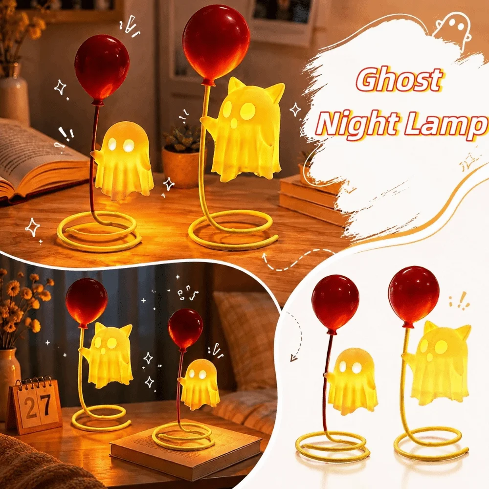 Cute Shape Glowing Ghost Figurine Compact Size Soft LED Glow LED Night Light Fine Workmanship Lively Design
Cute Shape Glowing Ghost Figurine Compact Size Soft LED Glow LED Night Light Fine Workmanship Lively Design