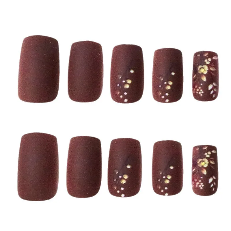 2026 New Simple 24-Piece Nail Art Autumn/Winter Floral Pattern Mid-Length European Square Wearable Nail Tips
2026 New Simple 24-Piece Nail Art Autumn/Winter Floral Pattern Mid-Length European Square Wearable Nail Tips