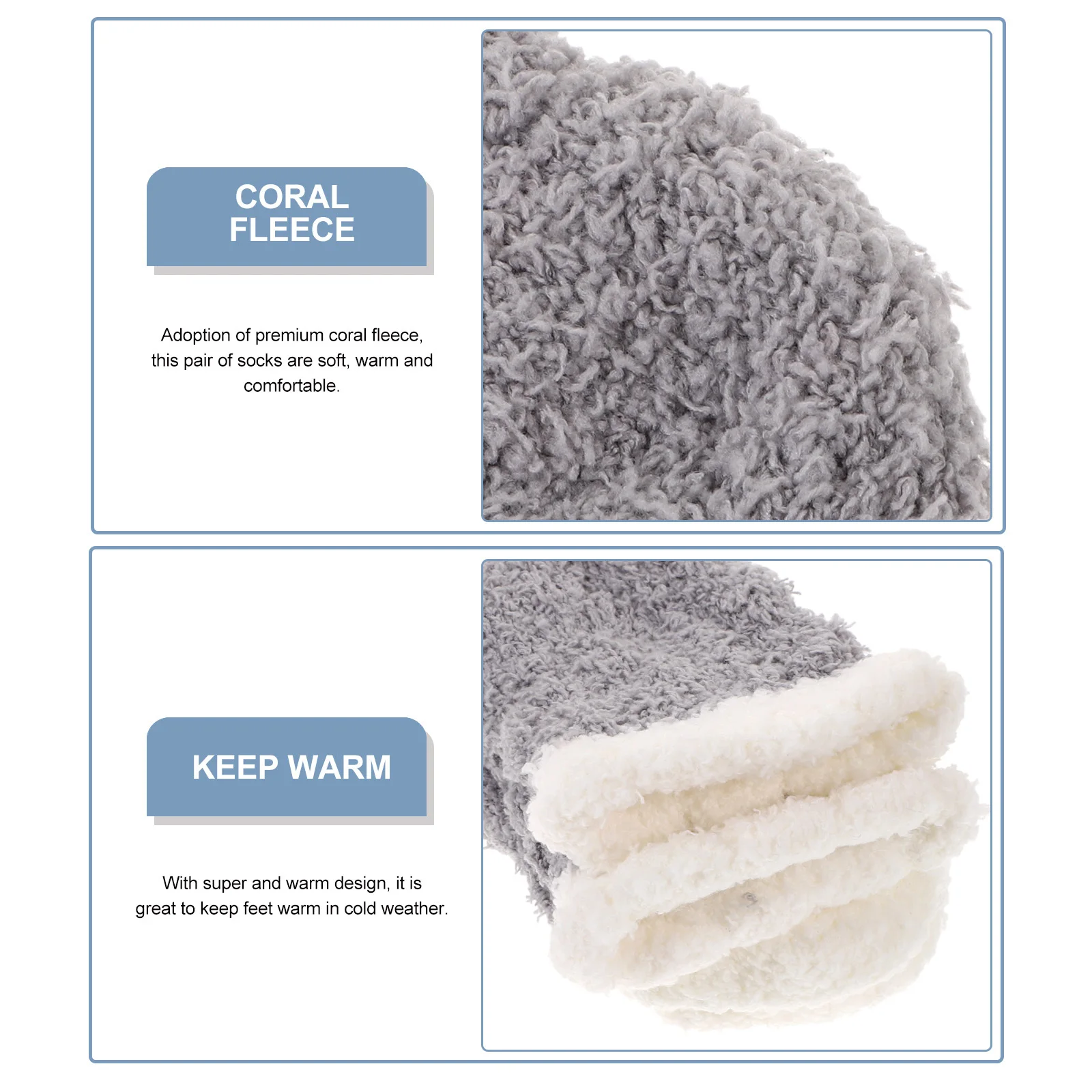 1Pair Winter Coral Fleece Thick Sleeping Socks Soft Warm Middle Tube Stockings Grey Comfortable for Bed Sleep Use
1Pair Winter Coral Fleece Thick Sleeping Socks Soft Warm Middle Tube Stockings Grey Comfortable for Bed Sleep Use