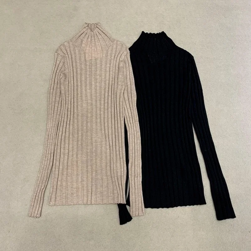 Women Sweater Nordic Niche Wool Silk and Cashmere Blended Knit Bottoming Tops Pullover
Women Sweater Nordic Niche Wool Silk and Cashmere Blended Knit Bottoming Tops Pullover