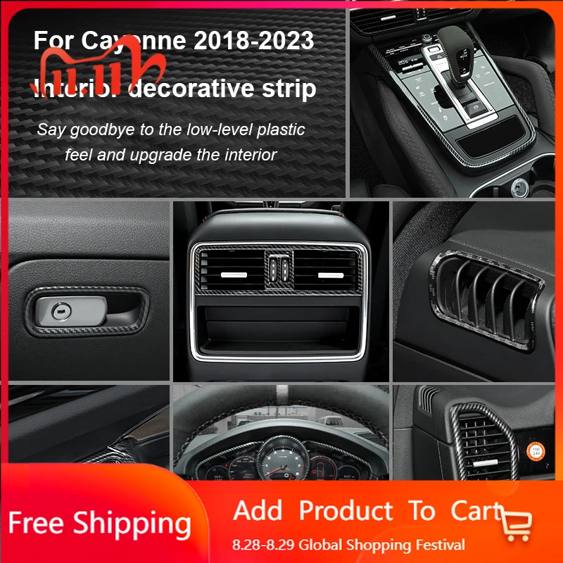 Внутренние наклейки для Porsche Cayenne 2018 2019 2020 2021 2022 2023, рамка рулевого колеса автомобиля, экран приборной панели, ABS, углеродное волокно I
Внутренние наклейки для Porsche Cayenne 2018 2019 2020 2021 2022 2023, рамка рулевого колеса автомобиля, экран приборной панели, ABS, углеродное волокно I