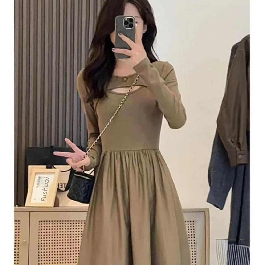 Spring Fashion Small Stature Long Sleeve Women's Dress Inner Wear Spring Winter Long Dress Female Cleanfit PVC Polyester Fiber
Spring Fashion Small Stature Long Sleeve Women's Dress Inner Wear Spring Winter Long Dress Female Cleanfit PVC Polyester Fiber