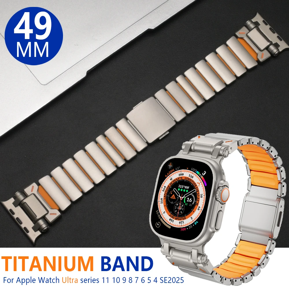 Титановый ремешок для Apple Watch Ultra 3 2 1 49 мм серии 10 11 46 мм 9 8 7 6 5 4 SE2025 44 мм 45 мм Ремешок из фторэластомерного каучука
Титановый ремешок для Apple Watch Ultra 3 2 1 49 мм серии 10 11 46 мм 9 8 7 6 5 4 SE2025 44 мм 45 мм Ремешок из фторэластомерного каучука