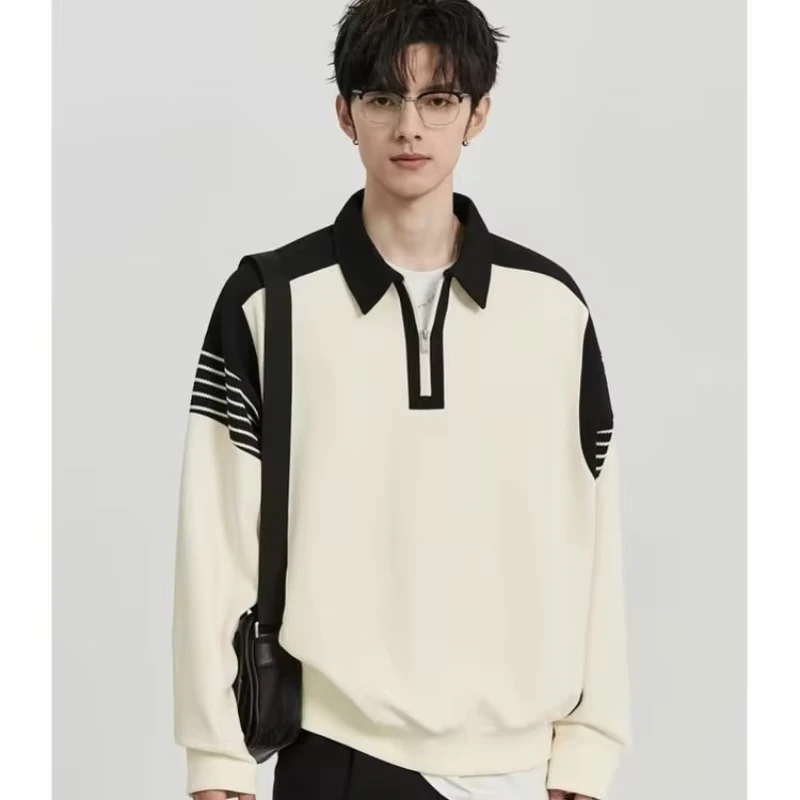 2024 New Autumn Fashion trend Brand Advanced Panel Colored Polo Collar Half Zipper Loose and Slim Men Long Sleeve Casual Sweater
2024 New Autumn Fashion trend Brand Advanced Panel Colored Polo Collar Half Zipper Loose and Slim Men Long Sleeve Casual Sweater