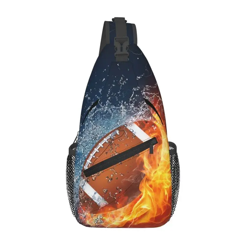 Rugby American Football In Fire And Water Sling Crossbody Chest Bag Men Casual Shoulder Backpack for Hiking
Rugby American Football In Fire And Water Sling Crossbody Chest Bag Men Casual Shoulder Backpack for Hiking