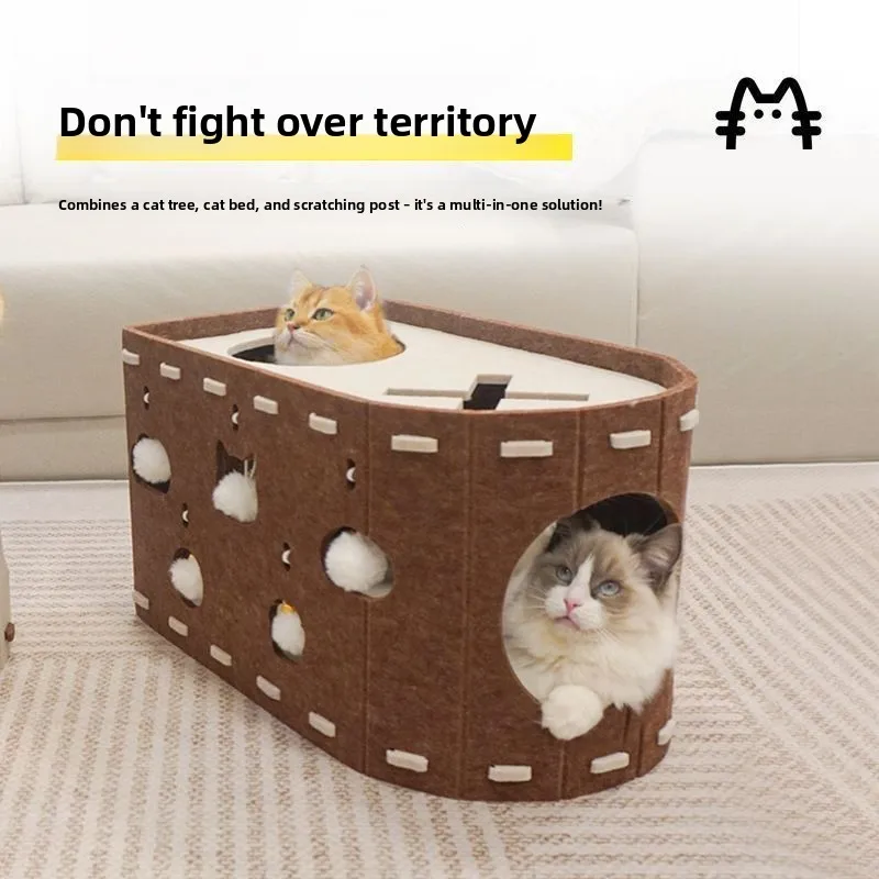 Фетровая игрушка-когтеточка с интегрированным туннелем и отверстием для лазания, прочная, для осени и зимы, лежанка-пещера, зоотовары
Фетровая игрушка-когтеточка с интегрированным туннелем и отверстием для лазания, прочная, для осени и зимы, лежанка-пещера, зоотовары