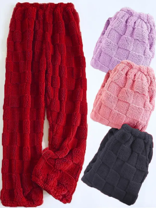 Thickened Flannel Plaid Sleep Pants Winter Comfortable Warm Coral Fleece Casual Home Pants Leisure Walking Long Trousers
Thickened Flannel Plaid Sleep Pants Winter Comfortable Warm Coral Fleece Casual Home Pants Leisure Walking Long Trousers