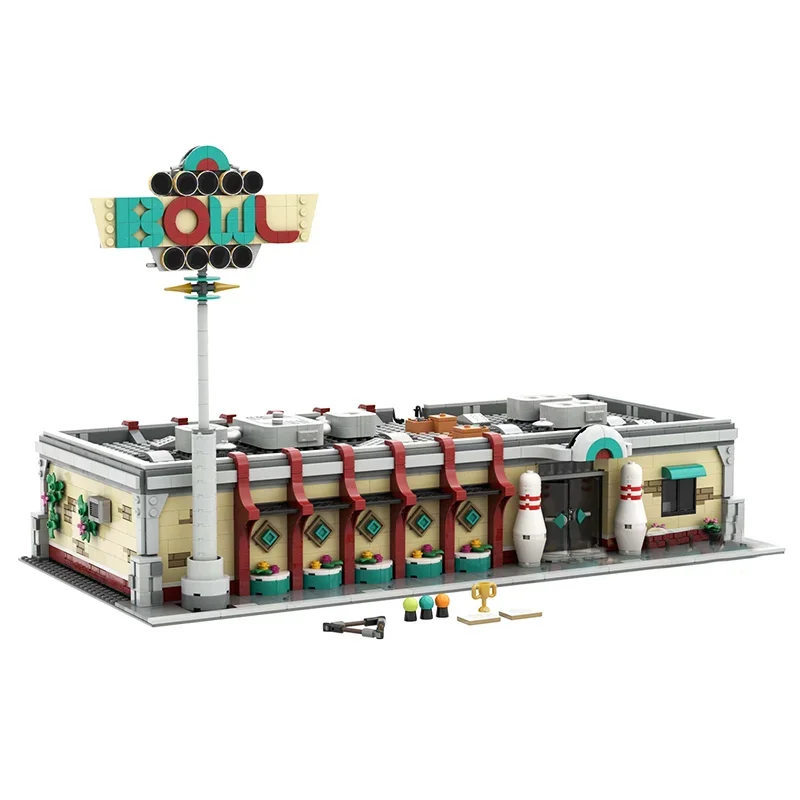 new2795PCS MOC910013-1 Retro Bowling Alley Perfect building set Building Blocks Architecture Collection Series Birthday Gift
new2795PCS MOC910013-1 Retro Bowling Alley Perfect building set Building Blocks Architecture Collection Series Birthday Gift