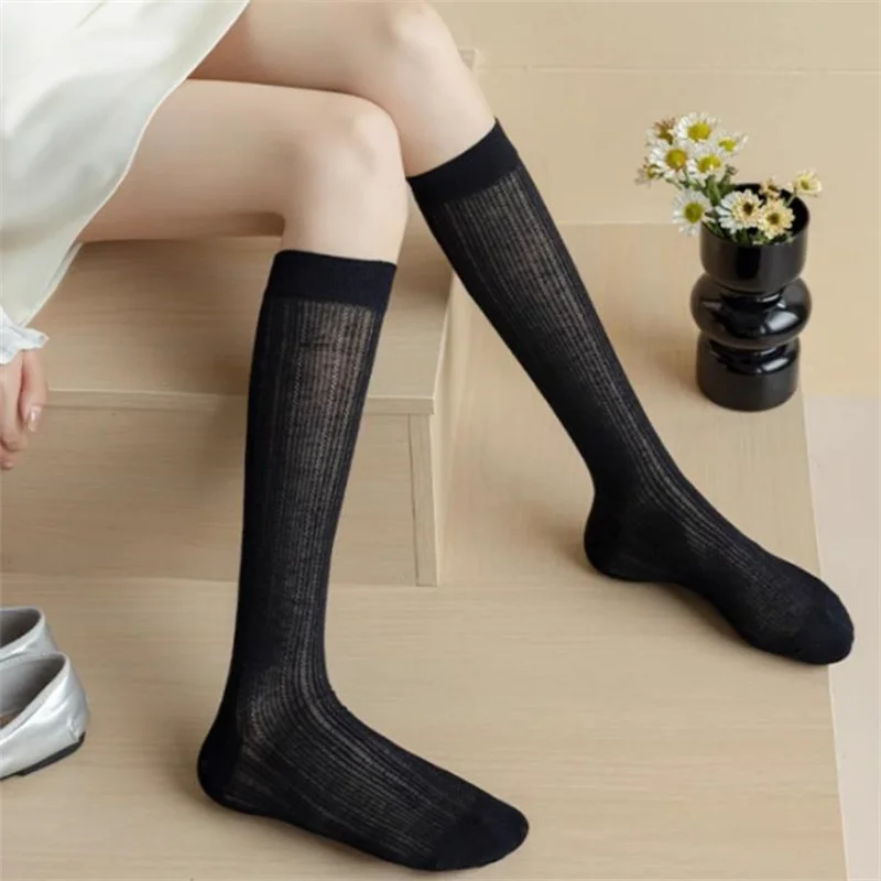 1/4 Pair Women Summer black Casual Cotton Long Socks female Breathable Hollow Mesh Thin Design Fashion Sweet Style Stacked Socks
1/4 Pair Women Summer black Casual Cotton Long Socks female Breathable Hollow Mesh Thin Design Fashion Sweet Style Stacked Socks