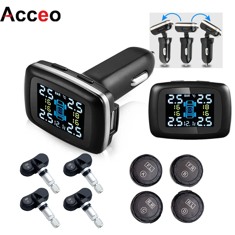 Mini Cigarette Lighter Car Wireless Tire Pressure Monitoring System TPMS Built-in External Sensor Tire Safety Alarm
Mini Cigarette Lighter Car Wireless Tire Pressure Monitoring System TPMS Built-in External Sensor Tire Safety Alarm
