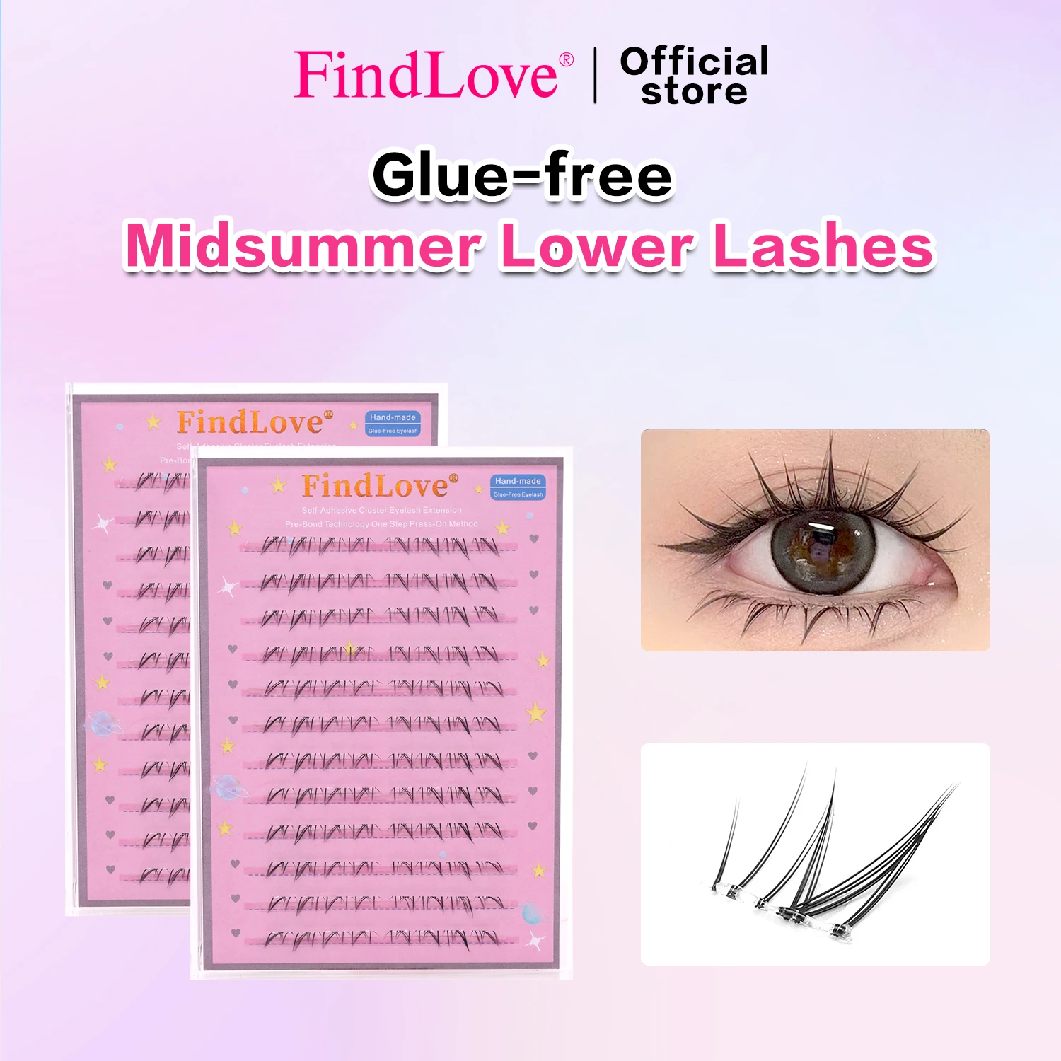 108Clusters Findlove Handmade Press-on DIY 12Rows Lower Lashes Wispy Mixed SKU For Girls Makeup Easy Apply Easy Remove Glue Free
108Clusters Findlove Handmade Press-on DIY 12Rows Lower Lashes Wispy Mixed SKU For Girls Makeup Easy Apply Easy Remove Glue Free