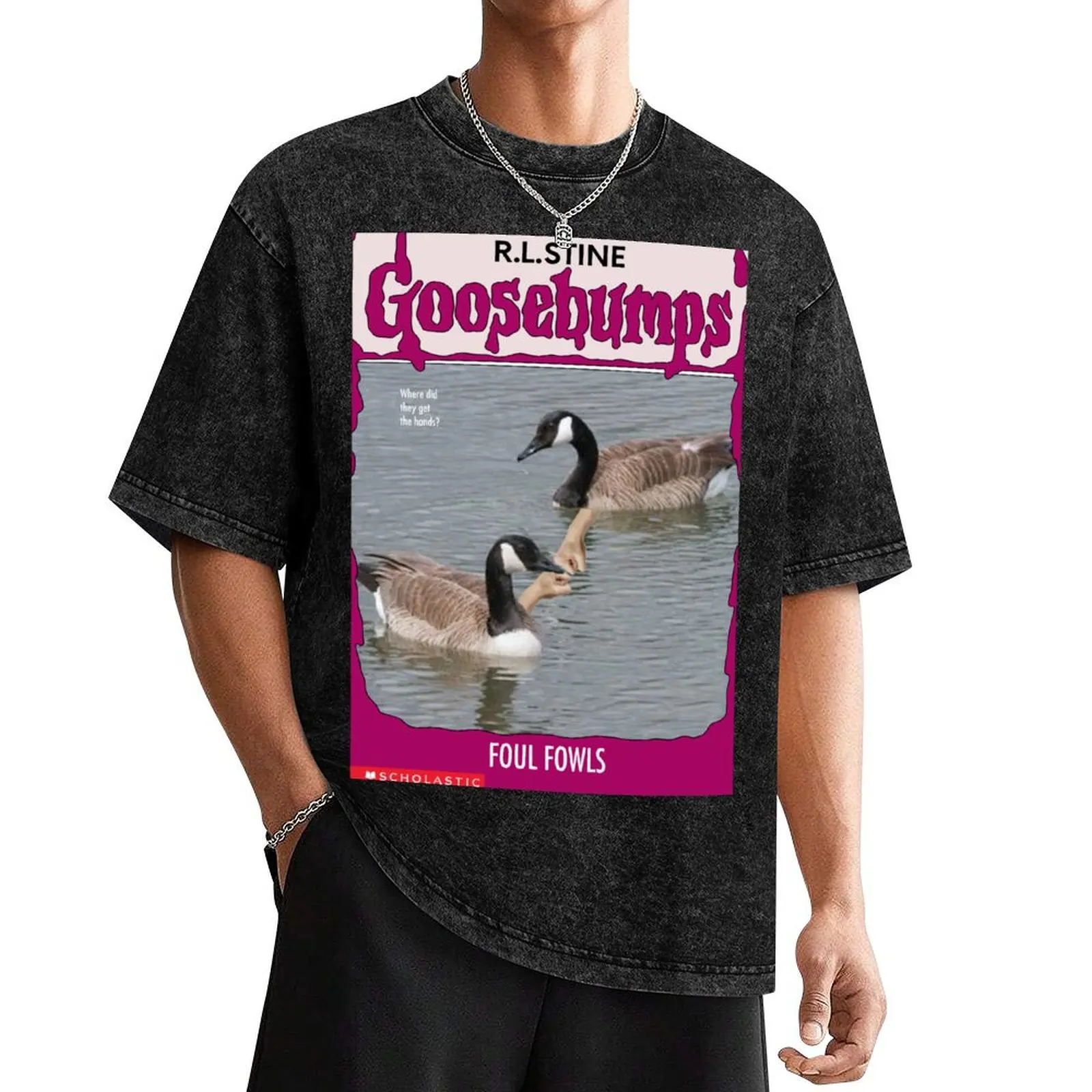 Goosebumps Book Foul Fowls T-Shirt plus size tops essential t shirt Men's cotton t-shirt
Goosebumps Book Foul Fowls T-Shirt plus size tops essential t shirt Men's cotton t-shirt