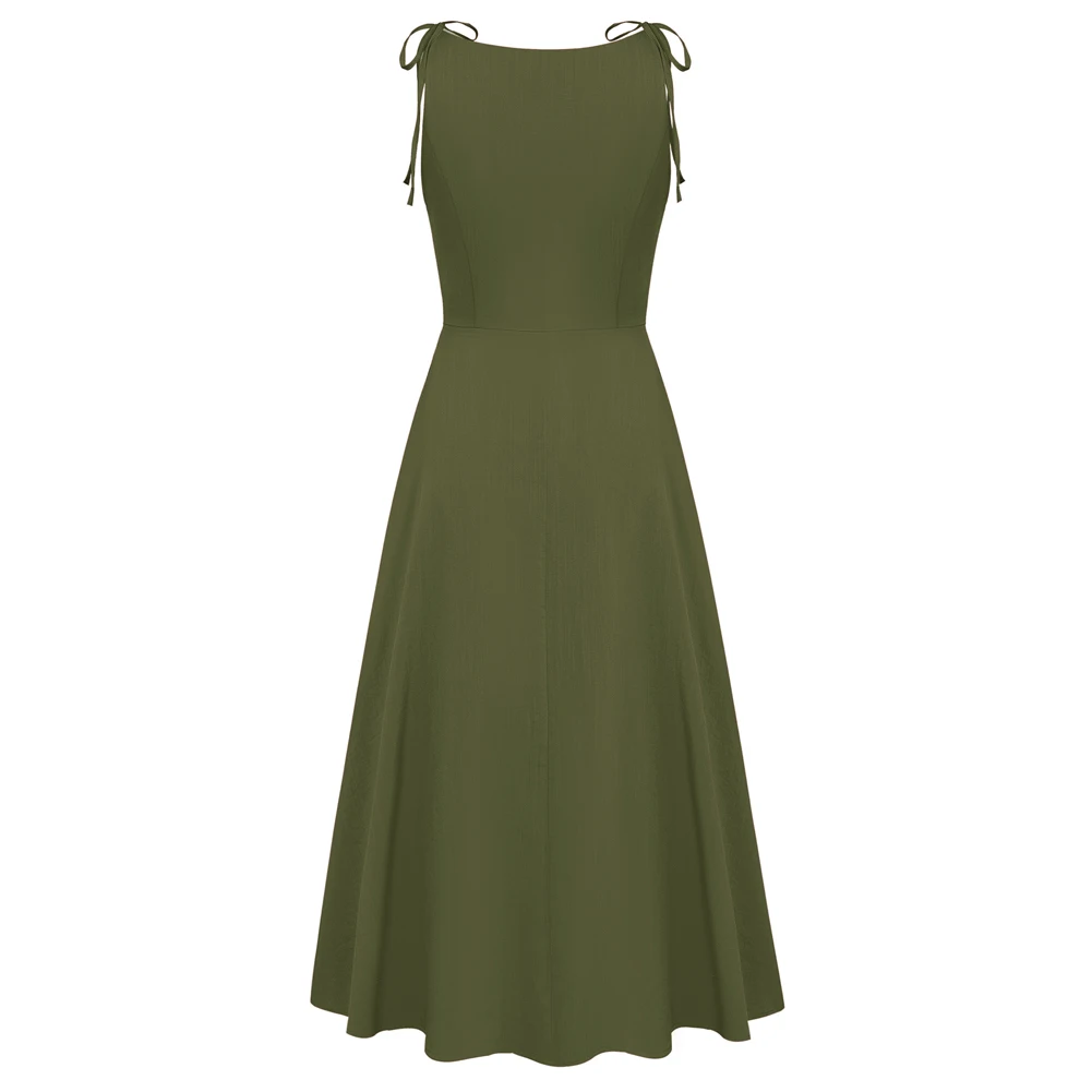 SD Women Renaissance Vest Dress Sleeveless U-Neck Lace-Up Front Cover-Up Dress With Side Seam Pockets Lady Dress 2024 New
SD Women Renaissance Vest Dress Sleeveless U-Neck Lace-Up Front Cover-Up Dress With Side Seam Pockets Lady Dress 2024 New
