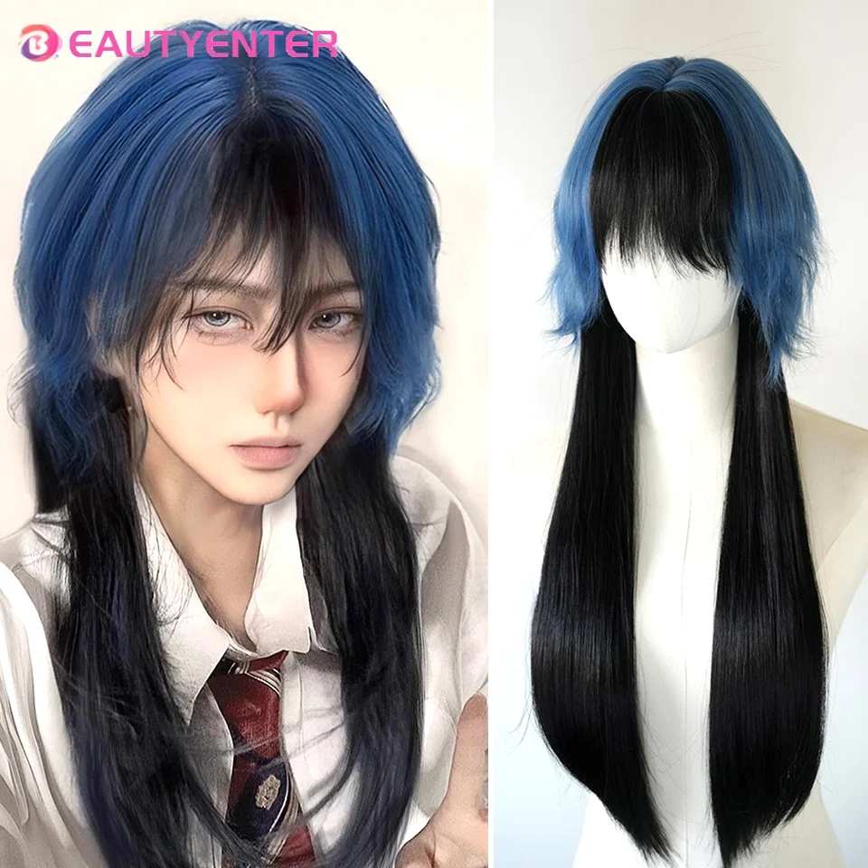 Black Long Straight Synthetic Mullet Head Wig Wolf Tail Layered Fluffy Women and Men Wig for Daily Party Lolita Cosplay
Black Long Straight Synthetic Mullet Head Wig Wolf Tail Layered Fluffy Women and Men Wig for Daily Party Lolita Cosplay