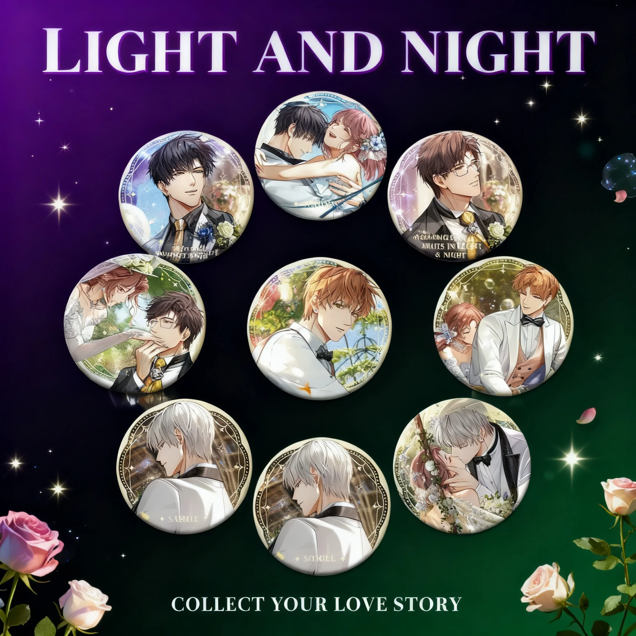 Light and Night Love Prosperity Series 58 Pins Badge Anime Lu Chen Xiao Yi Merchandise Enamel Pin Metal Button Badge Collection
Light and Night Love Prosperity Series 58 Pins Badge Anime Lu Chen Xiao Yi Merchandise Enamel Pin Metal Button Badge Collection