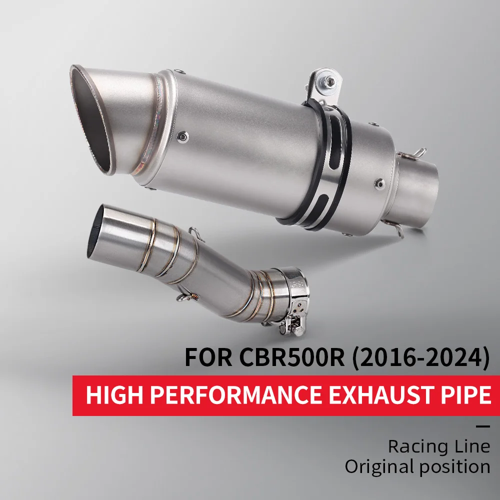 For CB500F CB500X 2018-2024 CBR500R 2016 - 2024 Motorcycle Exhaust Mid Link Pipe 51mm
For CB500F CB500X 2018-2024 CBR500R 2016 - 2024 Motorcycle Exhaust Mid Link Pipe 51mm