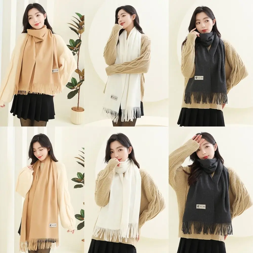 Korean Style 200x35cm Knitted Scarf Wool All-match Thickened Shawl Solid Color Winter Warm Long Scarves for Women Girls Maiden
Korean Style 200x35cm Knitted Scarf Wool All-match Thickened Shawl Solid Color Winter Warm Long Scarves for Women Girls Maiden