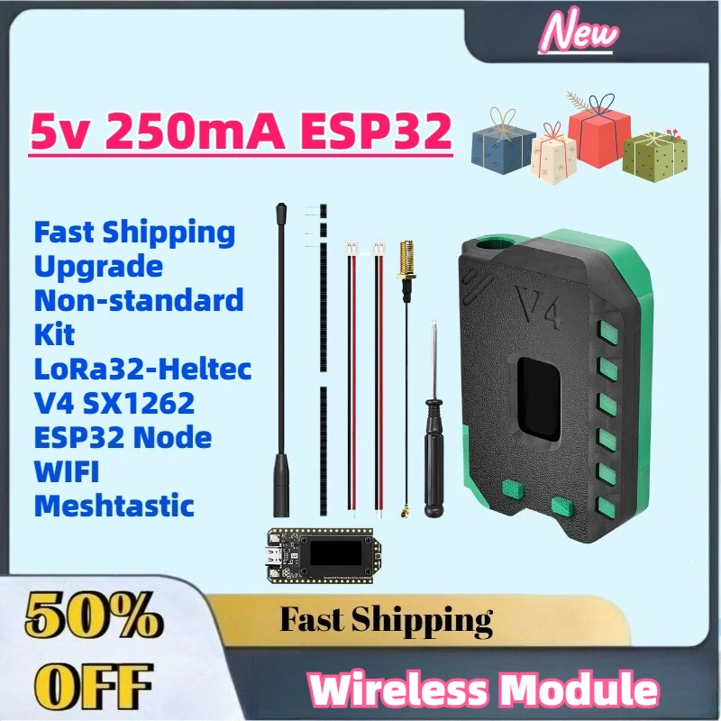 Fast Shipping Upgrade Non-standard Kit LoRa32-Heltec V4 SX1262 ESP32 Node WIFI Meshtastic
Fast Shipping Upgrade Non-standard Kit LoRa32-Heltec V4 SX1262 ESP32 Node WIFI Meshtastic