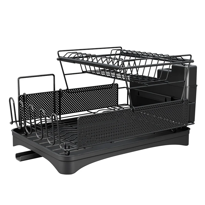 Dish drain rack Double-layer kitchen countertop tableware Plate storage rack Household multi-functional bowl and chopstick rack
Dish drain rack Double-layer kitchen countertop tableware Plate storage rack Household multi-functional bowl and chopstick rack