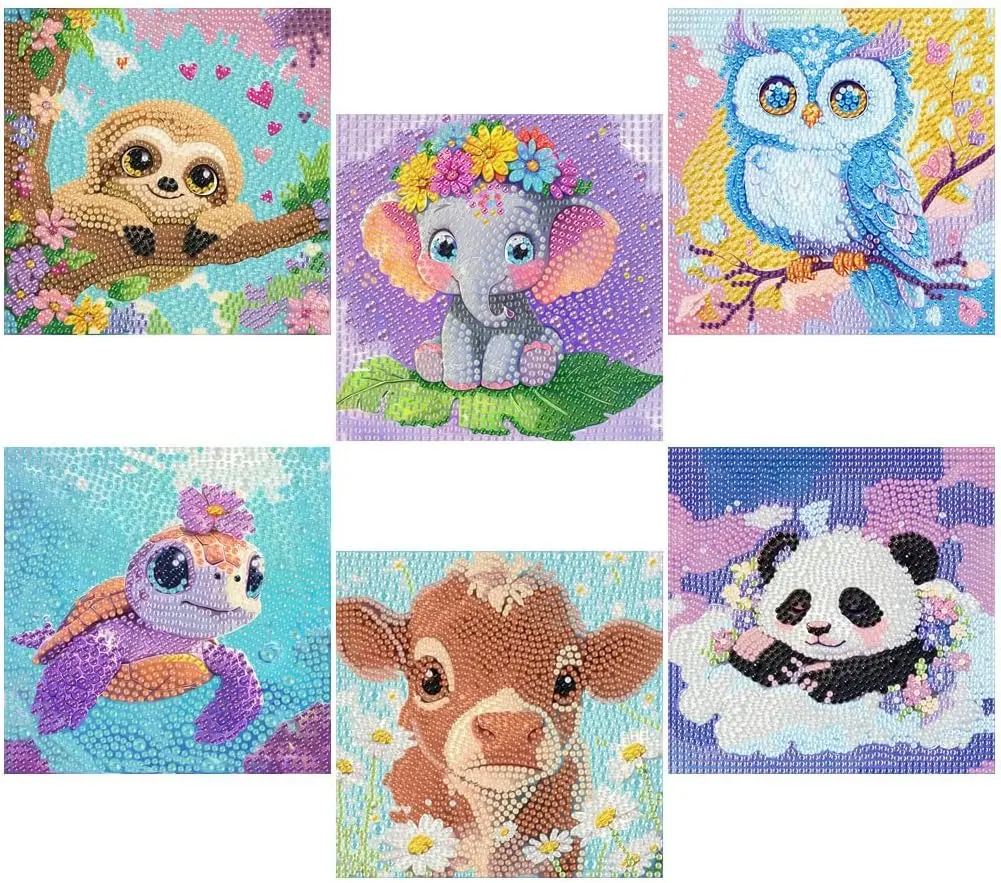 6 Pack 5D Diamond Painting Kits for Kids Beginners,Full Drill Cute Animals Diamond Art Kits,Diamond Art Arts and Crafts for Kids
6 Pack 5D Diamond Painting Kits for Kids Beginners,Full Drill Cute Animals Diamond Art Kits,Diamond Art Arts and Crafts for Kids