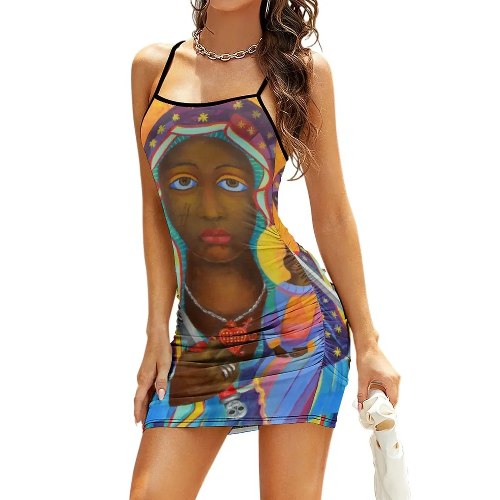 Erzulie Dantor, Haitian voodoo art, Erzulie Dantor, Vodoo art. Erzulie Danto painting. Danthor or Ezili picture Sling Dress
Erzulie Dantor, Haitian voodoo art, Erzulie Dantor, Vodoo art. Erzulie Danto painting. Danthor or Ezili picture Sling Dress